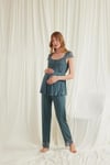 Arias Closet Dantelli Önü Düğmeli Hamile Lohusa 3'lü Viskon Pijama Takımı