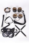 Arias Closet Deri Harness Leopar Set