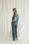 Arias Closet Kısa Kollu V Yakalı Dantelli Pijama Takımı