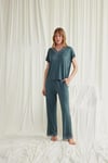 Arias Closet Kısa Kollu V Yakalı Dantelli Pijama Takımı