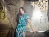 Arias Closet Kuş ve Yaprak Desenli Önü Düğmeli Elbise