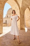 Arias Closet Pamuklu Kayık Yakalı Elbise