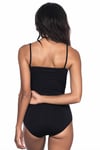 Arias Closet Siyah MI Emay 1923 Soft İp Askılı Çıtçıtlı Body