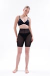 Arias Closet Siyah MI EMAY 2705 Lazer Tül Toparlayıcı Paçalı Boxer Hayalet Korse