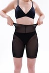 Arias Closet Siyah MI EMAY 2705 Lazer Tül Toparlayıcı Paçalı Boxer Hayalet Korse
