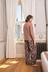 Arias Closet Yaprak Desenli Dantelli V Yaka Büyük Beden Pijama Takımı