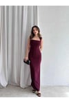 AROW Maxi Elbise Bordo