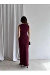 AROW Maxi Elbise Bordo