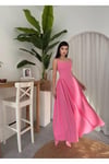 CARREL Maxi Kaliteli Elbise PEMBE