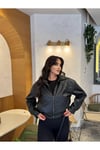 Deri Bomber Premium Ceket Siyah