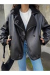 Kadın Siyah Oversize Ceket Siyah