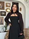 LALİNA BAĞLAMA DETAYLI MAXİ ELBİSE Siyah