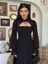LALİNA BAĞLAMA DETAYLI MAXİ ELBİSE Siyah
