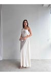 LOUNGE Maxi Elbise Ekru
