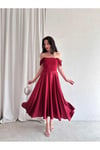 MARX Midi Elbise Bordo
