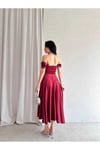 MARX Midi Elbise Bordo