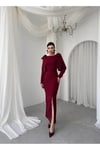 MAXI ALYA ELBİSE Bordo