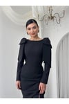 MAXI ALYA ELBİSE Siyah