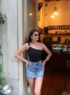 NOVA TEK OMUZ AKSESUARLI BLUZ Siyah