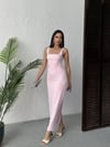 QUALİTY MAXİ TAŞLI ELBİSE PEMBE