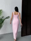 QUALİTY MAXİ TAŞLI ELBİSE PEMBE