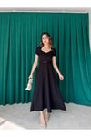 RAZİANA Midi Elbise Siyah
