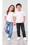 %100 Pamuk Unisex Çocuk Bisiklet Yaka Kısa Kollu Basic Tişört 2-10 Yaş