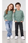 %100 Pamuk Unisex Çocuk Bisiklet Yaka Uzun Kollu Basic Badi 2-10 Yaş