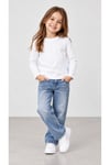 %100 Pamuk Unisex Çocuk Bisiklet Yaka Uzun Kollu Basic Badi 2-10 Yaş