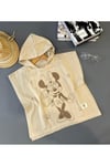 %100 PAMUKLU MÜSLİN KUMAŞ MINNIE BASKILI UNİSEX PAREO-PANÇO BANYO HAVLU