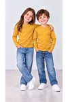 Babito %100 Pamuk Unisex Çocuk Bisiklet Yaka Uzun Kollu Basic Badi 2-10 Yaş