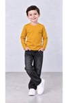 Babito %100 Pamuk Unisex Çocuk Bisiklet Yaka Uzun Kollu Basic Badi 2-10 Yaş