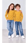 Babito %100 Pamuk Unisex Çocuk Bisiklet Yaka Uzun Kollu Basic Badi 2-10 Yaş