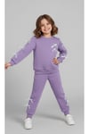 BABİTO BABY Kız Çocuk Sweatshirt -Pantolon Fiyonk Detaylı Eşofman Takımı Rahat Ve Şık
