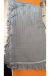 Bebek- Çocuk %100 Pamuk Yumuşak 4 Katlı Püsküllü Müslin Bebek Battaniye 100X120