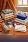 Bebek- Çocuk %100 Pamuk Yumuşak 4 Katlı Püsküllü Müslin Bebek Battaniye 100X120