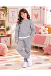 Çocuk & Bebek Unisex Bisiklet Yaka Şardonlu Kışlık Sweatshırt Kreş Eşofman Takımı 3-8 YAŞ