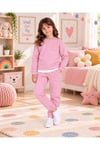 Çocuk & Bebek Unisex Bisiklet Yaka Şardonlu Kışlık Sweatshırt Kreş Eşofman Takımı 3-8 YAŞ