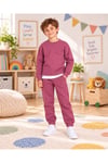Çocuk & Bebek Unisex Bisiklet Yaka Şardonlu Kışlık Sweatshırt Kreş Eşofman Takımı 3-8 YAŞ