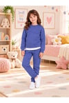 Çocuk & Bebek Unisex Bisiklet Yaka Şardonlu Kışlık Sweatshırt Kreş Eşofman Takımı 3-8 YAŞ