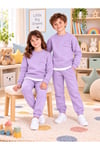 Çocuk & Bebek Unisex Bisiklet Yaka Şardonlu Kışlık Sweatshırt Kreş Eşofman Takımı 3-8 YAŞ