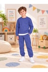 Çocuk & Bebek Unisex Bisiklet Yaka Şardonlu Kışlık Sweatshırt Kreş Eşofman Takımı 3-8 YAŞ