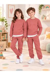 Çocuk & Bebek Unisex Bisiklet Yaka Şardonlu Kışlık Sweatshırt Kreş Eşofman Takımı 3-8 YAŞ
