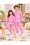 Çocuk & Bebek Unisex Bisiklet Yaka Şardonlu Kışlık Sweatshırt Kreş Eşofman Takımı 3-8 YAŞ