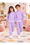Çocuk & Bebek Unisex Bisiklet Yaka Şardonlu Kışlık Sweatshırt Kreş Eşofman Takımı 3-8 YAŞ