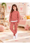 Çocuk & Bebek Unisex Bisiklet Yaka Şardonlu Kışlık Sweatshırt Kreş Eşofman Takımı 3-8 YAŞ