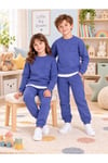 Çocuk & Bebek Unisex Bisiklet Yaka Şardonlu Kışlık Sweatshırt Kreş Eşofman Takımı 3-8 YAŞ