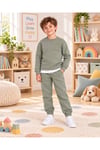 Çocuk & Bebek Unisex Bisiklet Yaka Şardonlu Kışlık Sweatshırt Kreş Eşofman Takımı 3-8 YAŞ