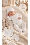 LORİO Unisex Hastane Çıkışı %100 Pamuklu Çıtçıtlı Yeni Doğan 5 Li Set