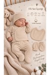 LORİO Unisex Yenidoğan Hastane Çıkışı 5’li Set %100 Pamuk Çıtçıtlı Waffle Bebek Takımı